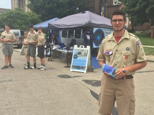 Jacob organized the volunteers for events like Party in the Park