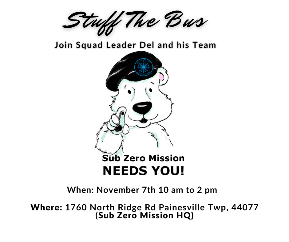 Stuff The Bus at Sub Zero Mission HQ
